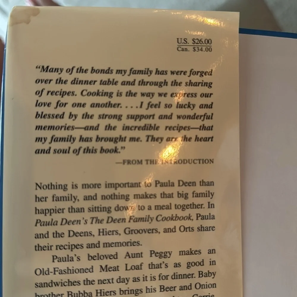 Paula Deen’s Family Cookbook EUC Hardcover Recipes